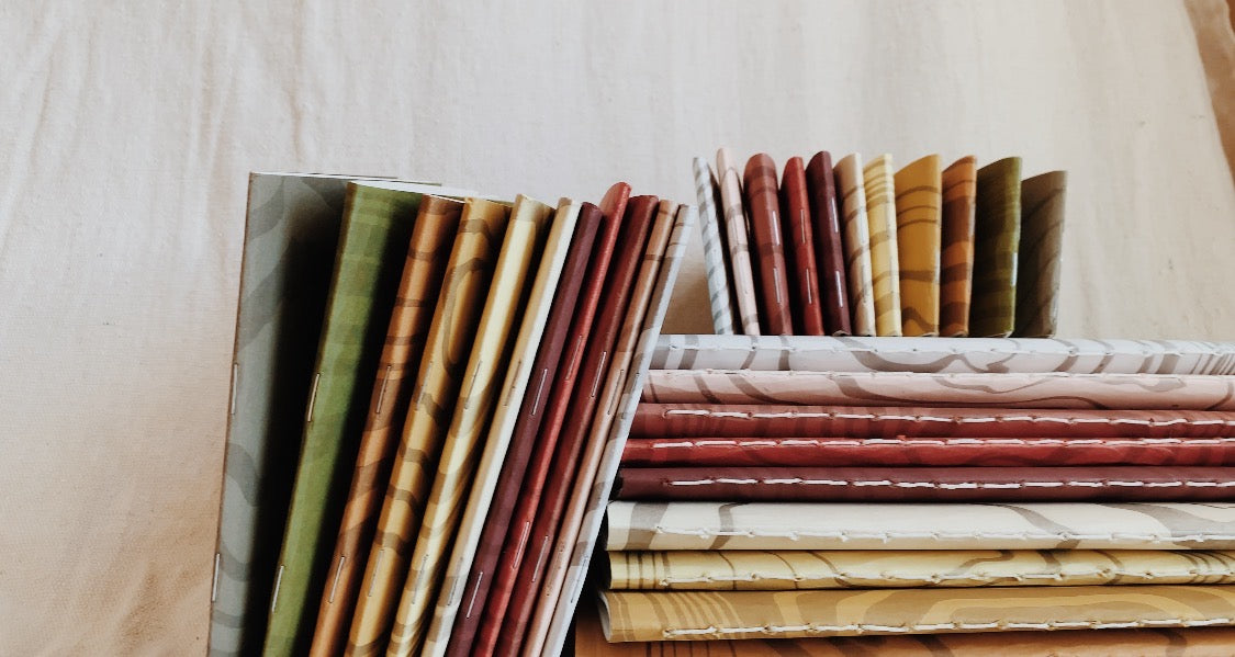map journal | hand marbled notebook – odette press
